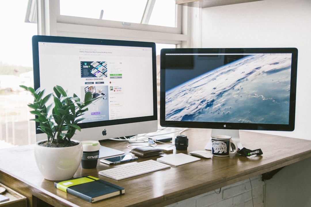 Smartphone and smart home IoT devices on clean desk